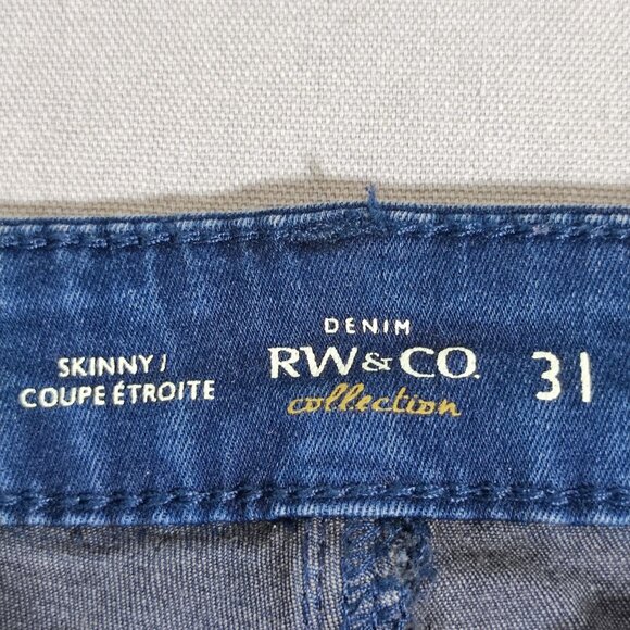 RW&Co. High rise Skinny jeans women's size 31 dark wash ink blue colour - Picture 5 of 14